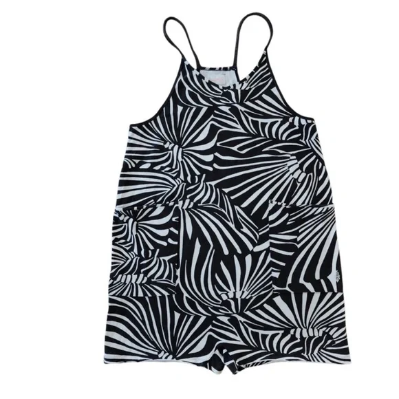 Free People Black and White Zebra Print Romper - Picture 2 of 9
